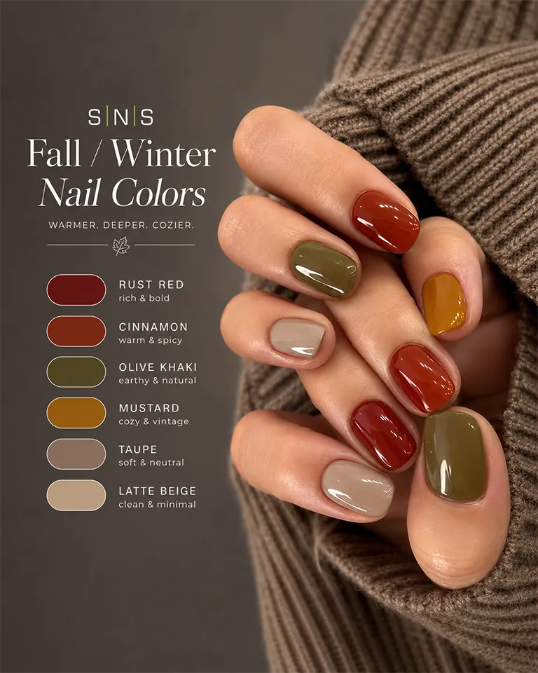 SNS Manicure Tytanowy Jesien 2026